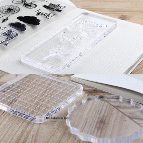 1pcs Hand Account Clear Photo Album Decor Acrylic Block Pad Handmade Tools Color Process Essential DIY Scrapbooking