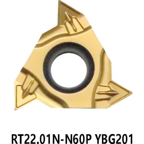 10pcs/box Original 22IR N60 RT22.01N-N60P YBG201 Carbide Inserts for Threading processing Steel & Stainless Steel & Cast Iron