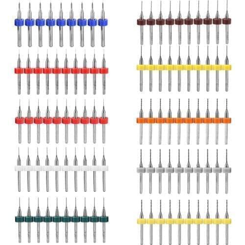 10pcs PCB Twist Drill Bits Carbide Tungsten Steel Woodworking Rotary Hand Drill Strict Trimming to Avoid Local Holes