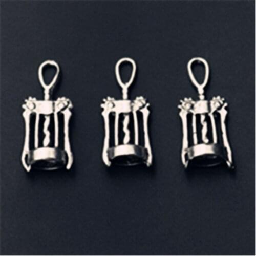 10pcs Silver Color Lamp Charm Alloy Pendant For Bracelet Earrings DIY Retro Metal Jewelry Making A854