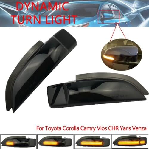 2x Amber Sequential Blinker Side Mirror Indicator Turn Signal Light Lamp Bulb For Toyota CAMRY COROLLA YARIS VENZA Car Stylin