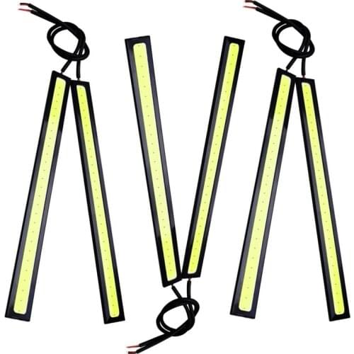 6PCS 12V White/Blue DRL Car LED Strip Light Bar Daytime Running Lamp For Camping Caravan Boat Waterproof For Motorcycle Truck