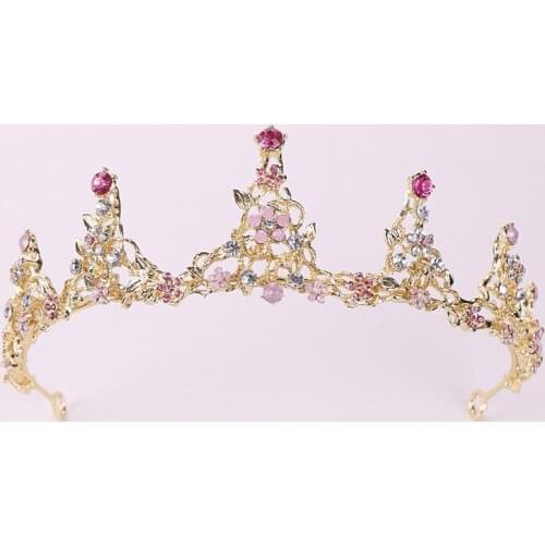 ACRDDK Luxury Handmade Rhinestone Flower Crown Wedding Tiara Women Headband Bridal Hairband Hair Jewelry Accessories SL