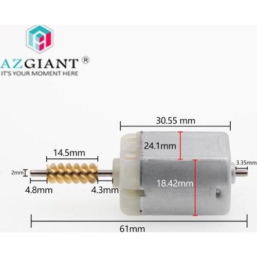AZGIANT Car Central Door Lock Engine DC Motor Trunk Actuator Motor Carbon Brush Holder For Volvo