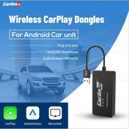 Carlinkit Wireless CarPlay Dongle USB Android Auto for aftermarket Android Multimedia Player iPhone IOS 14 Autokit AriPlay kit