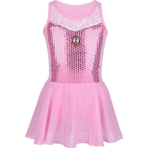 Kids Girls Princess Tutu Dresses Ballet Dance Skirt Leotard Dress Fancy Costume Children Sleeveless Performance Outfit Dancewear