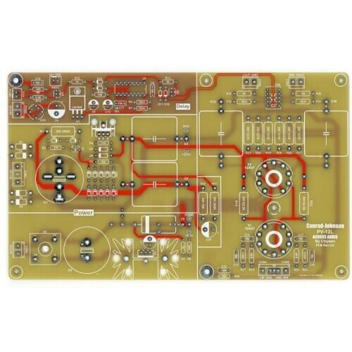DIY Hifi Stereo Tube preamplifier bare PCB base on USA Conrad-Johnson PV12L preamp