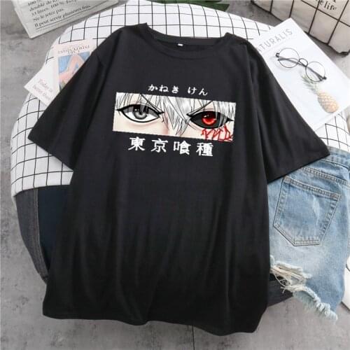 Hot Japanese Anime Tokyo Ghoul y2k T Shirt women Kawaii Cartoon Kaneki Ken Graphic Tees Fashion Women Tshirt Summer Tops T-shirt