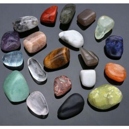 HOT Party Favors Trend 20pcs Natural Crystal Hexagon Stone Gemstone Polished Healing Chakra Stone Display