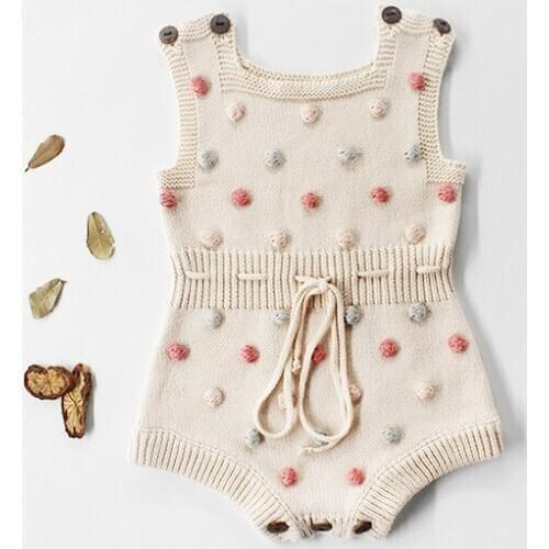 2021 Hot Sale Girls Jumpsuit Knitted Clothes Autumn Baby Romper Baby Girl Rompers Kids Children Clothing Pink Winter