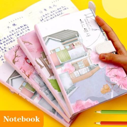 Cute Agenda Planner Organizer Notebooks Weekly Daily Planner Book Diary Sakura Pink Cover Notebook School Stationery Surprise