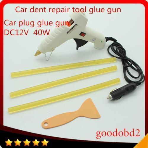 Car Tools Kit Glue Gun 12V 40W Heat Gun plug+3X Glue Sticks For Dent Removal Paintless Dent Repair Tools gift car scrape