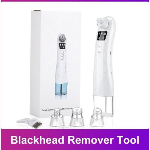 Electric Small Bubble Blackhead Remover USB Rechargeable Pore Acne Pimple Removal Vacuum Suction Facial Cleaner Skin Care Tools