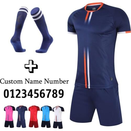 Survetement Football 2021 New Mens Kids Soccer Jerseys Set Boys Women Running Training Uniforms Team Blank Sports Clothes Print