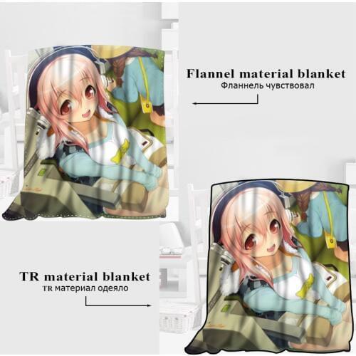HEARMNY Super Sonico Blanket Sleep Cover Blankets Yoga Office Sofa Blanket Bed Cover Travel Warm Throw Blankets