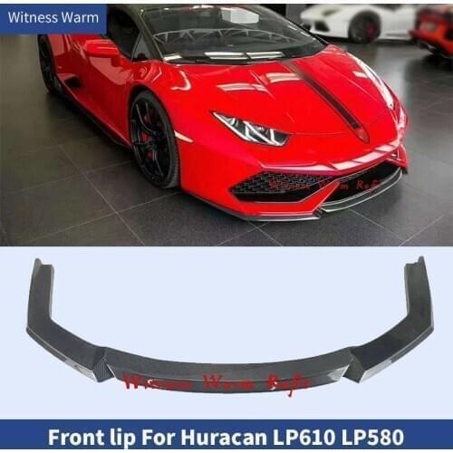 Carbon fiber Front Bumper Lip Spoiler For Lamborghini Huracan LP610 2014-2016 V Style Forged Extension Chin