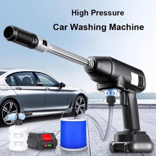 High Pressure Car Wash Water Gun Wireless Quick Charger Portable High Pressure Electric Car Wash Machine For 16V Makita Battery