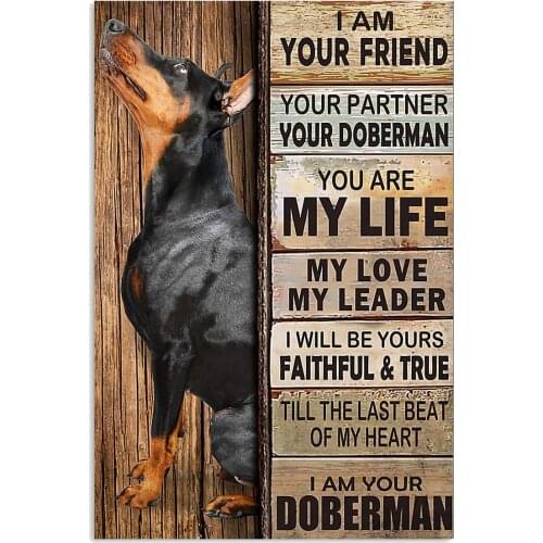 Posters Posters on the Wall Stickers Beagle Tin Sign Home Bar Accessories Border Collie Mancave Decoration Vintage Metal Plate