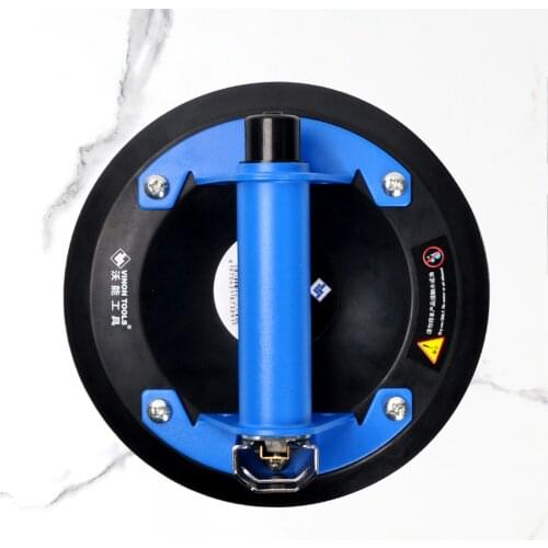 6 Inch Vacuum Suction Cup Without Pressure Gauge Heavy Duty Lifter for Granite Tile Glass Manual Lifting Handling Tool Blue