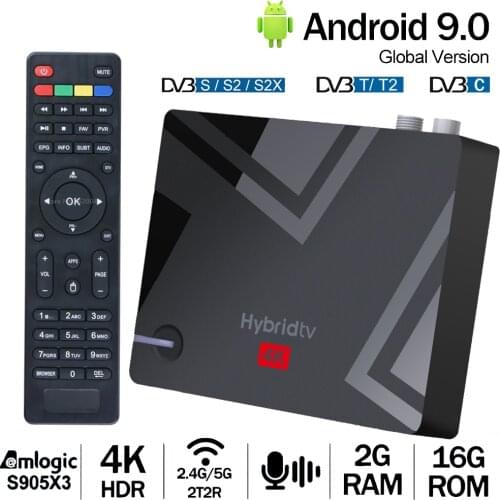 Mecool K5 Android 9.0 Smart TV Box 2.4G 5G DVB S2 T2 Wifi Bluetooth Set Top Box PVR Recording Amlogic S905X3 2GB 16GB Boxes