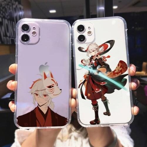 Zororong Genshin Impact Kaedehara Kazuha transparent Phone Case For iPhone 12 Mini 11 Pro XS Max X XR 7 8 Plus