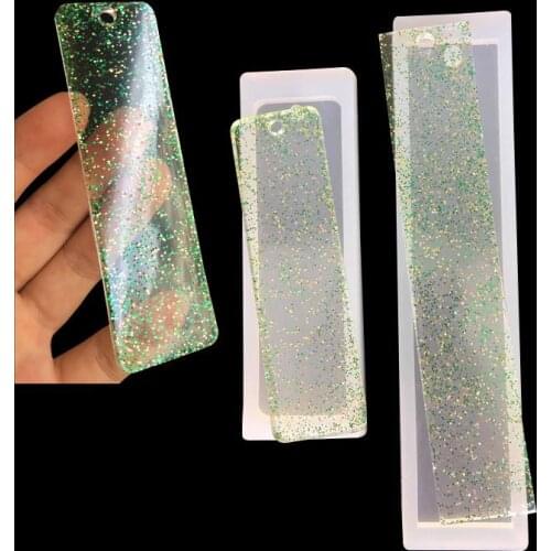 Rectangle Silicone Bookmark Mold, DIY Bookmark Mould Making Epoxy Resin Jewelry DIY Craft Silicone Transparent Mold