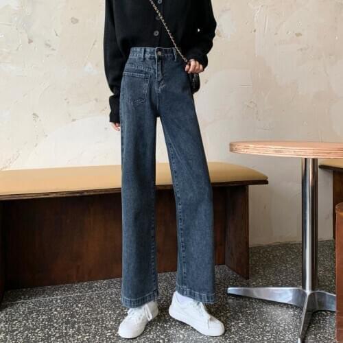 Straight Wide Leg Jeans Women Plus Size Vintage Boyfriend High Waist Denim Pants Jeans Loose Casual Streetwear Spring Mom Jeans