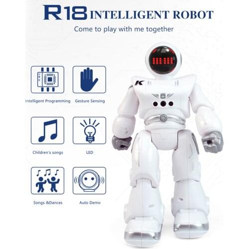 JJRC R18 RC Robot Gesture Sensing Remote Control Robot Intelligent Programmable Remote Control Toy Singing Dancing Gift for Kids