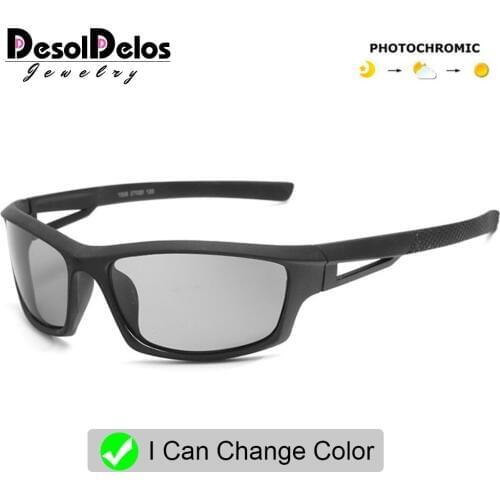 Driving Photochromic Sunglasses Men Polarized Chameleon Discoloration Sun glasses for men oculos de sol masculino 2019
