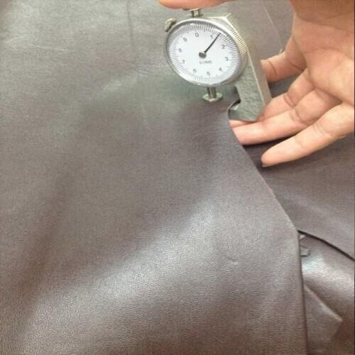 Hotsale Brown Genuine Goat skin Leather Fabric,0.9-1.2mm for DIY/ Shoe/Luggage/Handbag,Free shipping