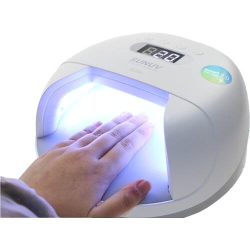 SUN7 48W UV LED Power Storage Nail Lamp Double Light Source Nail Dryer Machine with Smart Timer Memory and Sensor With Battery
