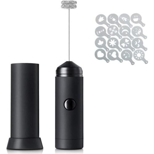 Milk Frother,Double Whisk Electric Handheld Foamer Blender for Drink Mixer,Perfect for Coffee,Latte,Matcha,Hot Chocolate