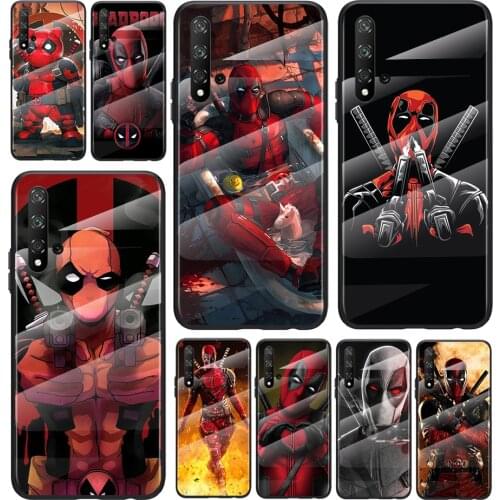 Marvel Deadpool For Honor 30 20 10 9X 8X Pro Plus Lite Tempered Glass Tempered Glass Hot New Shell Luxury Cover Phone Case