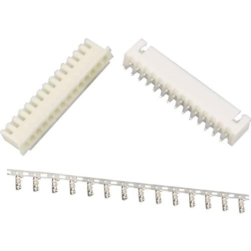 XH2.54-14P 14Pin Straight needle spacing 2.54mm connectors Male and Female Plug + terminals