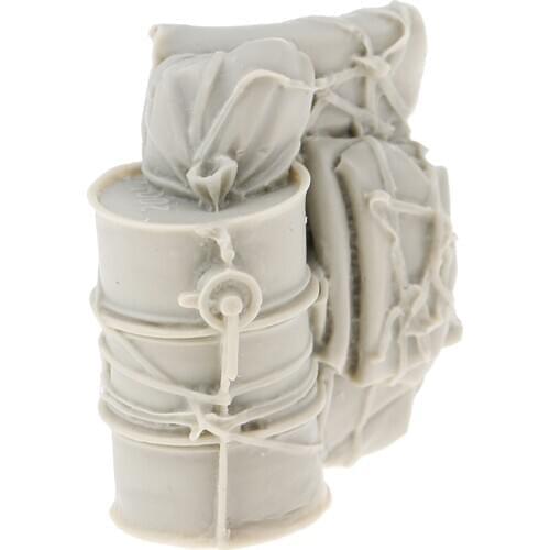 1/35 Resin Scene Accessory Oil Drum Canvas Bag Model for Sand Table Building Kit