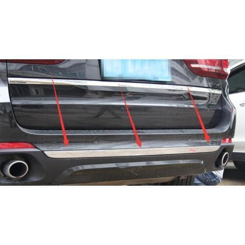 1pc Stainless Steel Chrome Rear Bumper Protect Strip Cover Trim Fit for BMW X5 F15 2014-2017 Car Exterior Accessories Styling