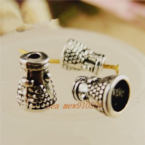 200 pieces/lot) 5*7MM antique silver plated vintage style metal alloy carved hole beads diy jewelry hm569