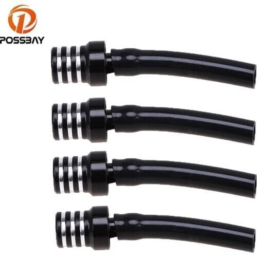 POSSBAY 4PCS/Lot Motorcycle Fuel Tank Breather Pipe 2Ways Valve Vent Breather Tube Pipe Pit Dirt Fuel Caps Black/Red/Blue