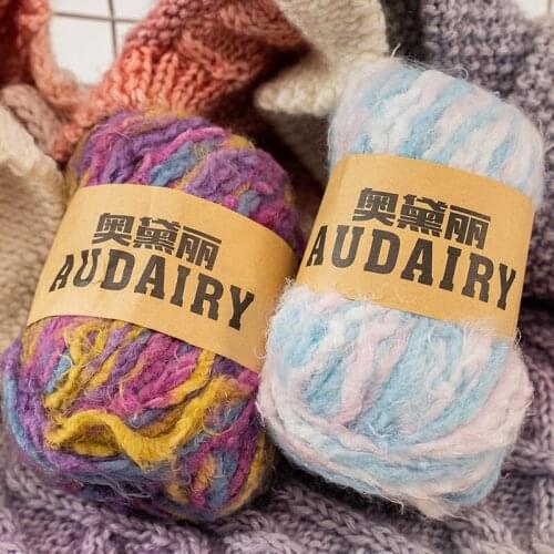 6pcs 50g/ball Fashion import nylon fancy hand knitting wool hat glove scarf wool