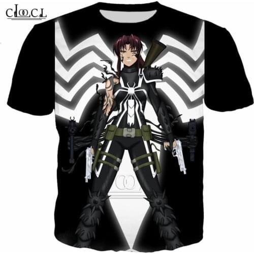 Anime Black Lagoon men shirts 3D printed funny fashion summer shirts cool shirt for unisex t-shirt T228