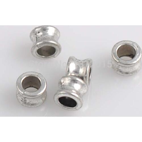 Free Shipping!DIY 50PCs Antique Silver Metal Alloy Spacers Beads 7x6mm YTC0017