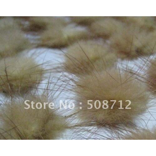 Free shipping!!!! mink fur ball embellishment sew trim for DIY craft hair accessory 30mm Brown