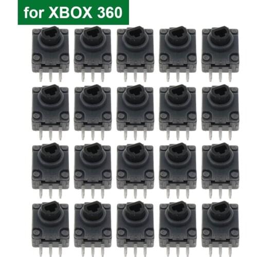 20pcs Black Plastic LT + RT Button Trigger Potentiometer Switches Replacement for Xbox 360 Controller