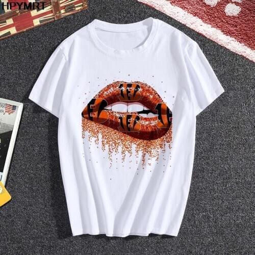 T-Shirt Women Clothing sexy Lips Printed Casual Hip Hop Tee Tops T shirt Vogue Streetwear Harajuku Female White Tshirts clothes