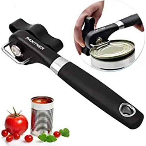 Stainless Steel Manual Can Opener Professional Openers With Turn Knob Side Cut Cans Jar Opener Household Kitchen Useful Tools
