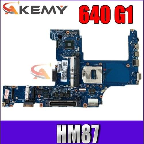 AKemy Laptop motherboard For HP ProBook 640 G1 650 G1 HM87 Mainboard 6050A2566301-MB-A04 SR17D