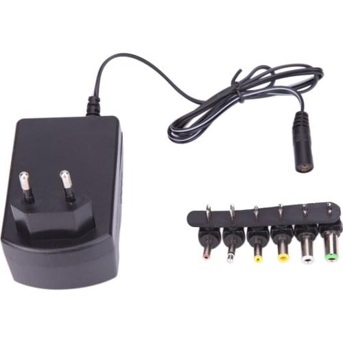 Multifunctional 3.0A Universal AC DC Adapter Converter 6 Plugs 12V Power Travel Charger EU Adapter for All Brands of Equipment