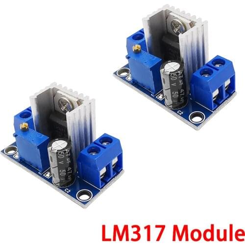 2Pcs/Lot LM317 Adjustable Voltage Regulator Power Supply Module DC-DC Converter Buck Circuit Board Adjustable Linear Regulator