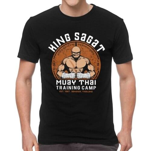 Mens Muay Thai T-Shirt Novelty Training Camp Tshirt Short Sleeve Unique T Shirt Cotton Tee Clothing