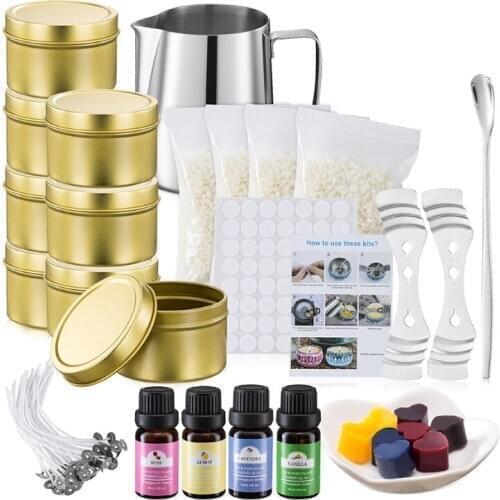 Candle Making Kit Supplies, Soy Wax DIY Candle Craft Tools for Adults and Kids